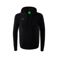 Erima Kapuzenpullover Essential Team Kapuzensweat (weiche Baumwolle, Rippbündchen) schwarz/grau Herren